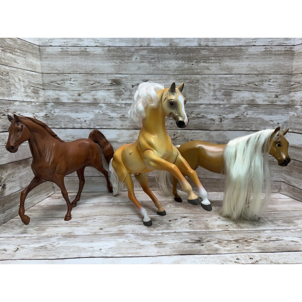 Vintage Horse Figure Lot of 3: Grand Champion, Breyer Ponies & Woodgrain